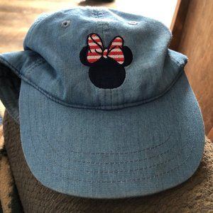 Disney Minnie Mouse blue 2017 4th July Child's Cotton Baseball cap hat elastic